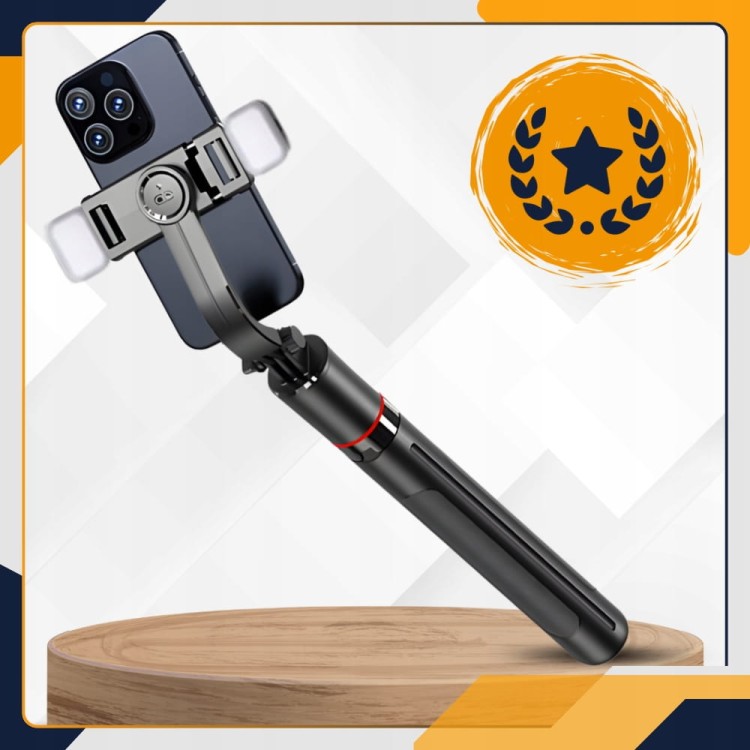 Selfie stick statyw do telefonu Slayo 3w1 z lampami LED i pilotem Bluetooth