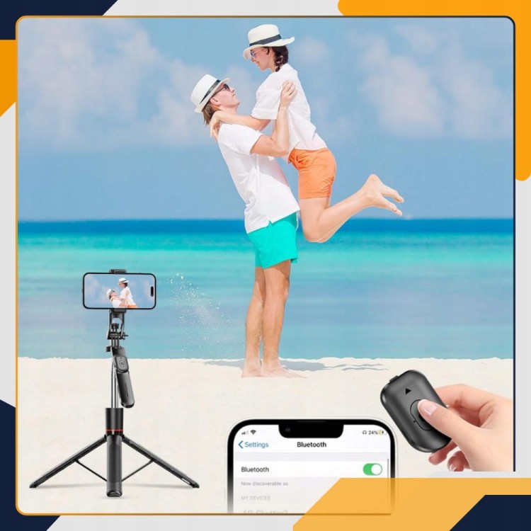 Kijek selfie z odczepianym pilotem Bluetooth Slayo – zdalne robienie zdjęć i nagrywanie wideo telefonem