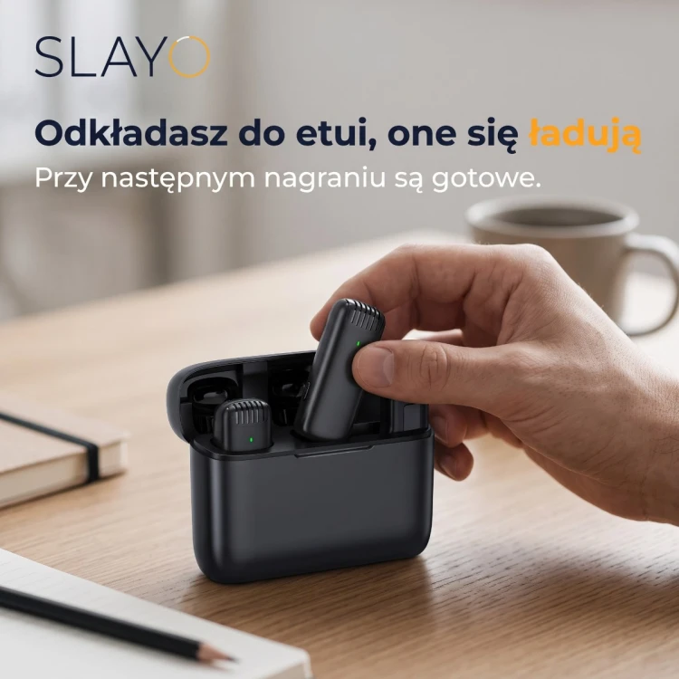 Mikrofon Slayo Mike S13 odkładany do etui ładującego