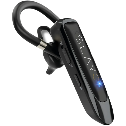 Słuchawka Bluetooth Slayo EarWave 600 Ultra z haczykiem zausznym, widok z boku