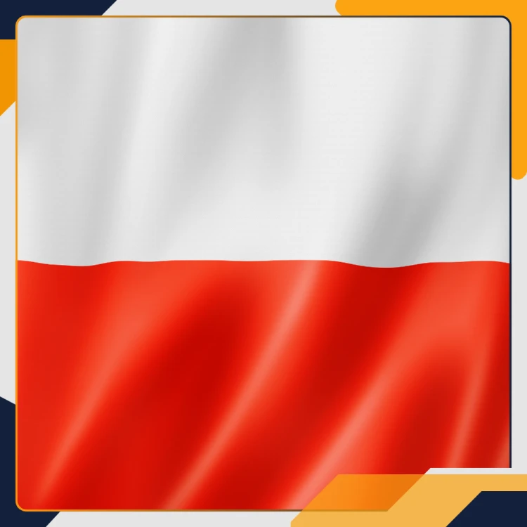 Flaga Polski, mikrofony Slayo Mike S13 z instrukcją po polsku