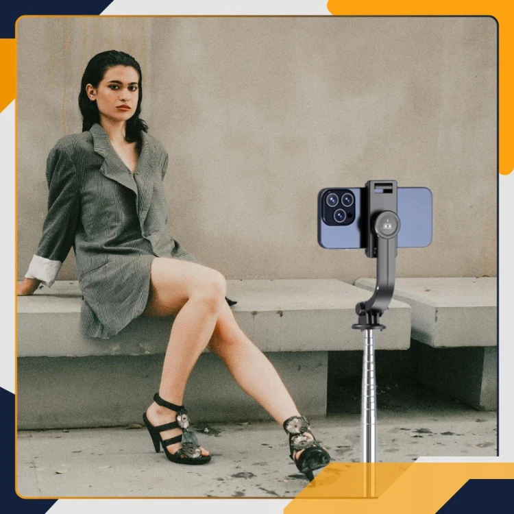 Statyw do telefonu Slayo selfie stick do wideorozmów i nagrywania w biurze lub kawiarni