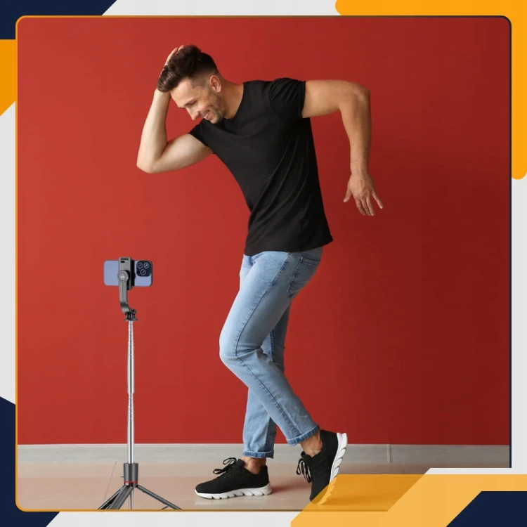Wysoki statyw do telefonu Slayo SelfiePro 15 do nagrywania tańca i treningów