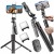 Kijek selfie statyw 3w1 Slayo SelfiePro16L z dwiema lampami LED i pilotem Bluetooth – kompletny zestaw do smartfonów iPhone 12 13 14 15 16 17