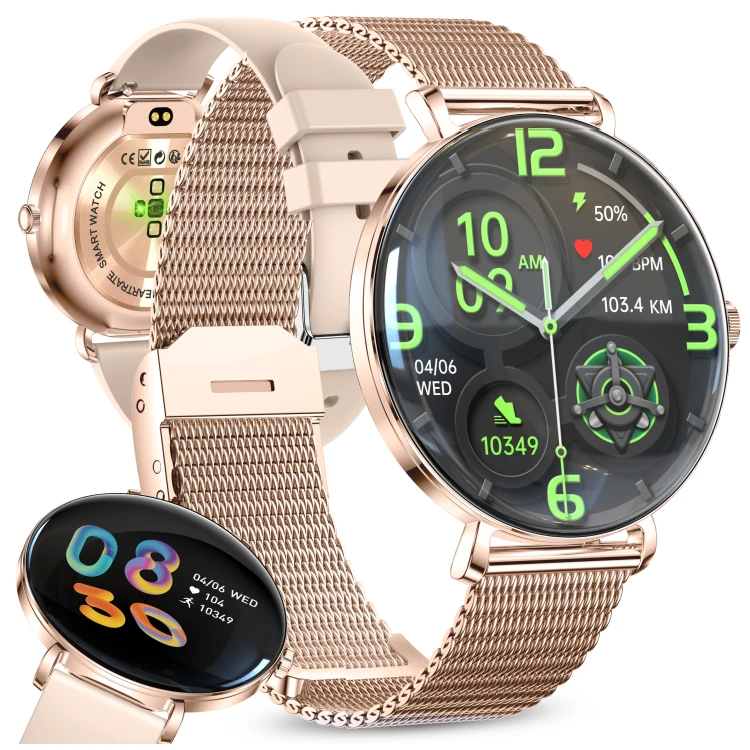 Smartwatch Slayo Grace SM43, złota koperta, miniatura produktu