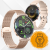 Smartwatch Slayo Grace SM43, złota koperta i pudroworóżowy pasek
