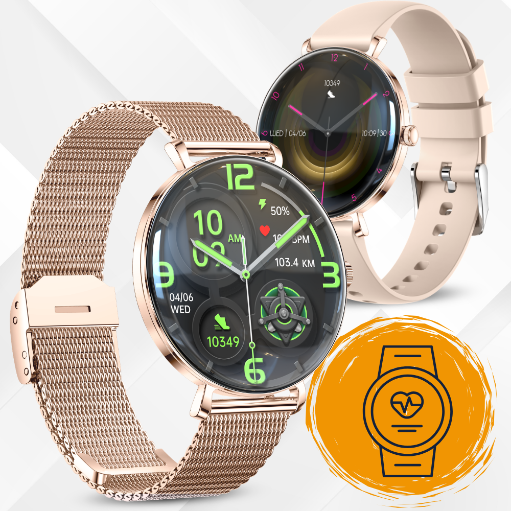 Smartwatch Slayo Grace SM43, ekran AMOLED z bliska