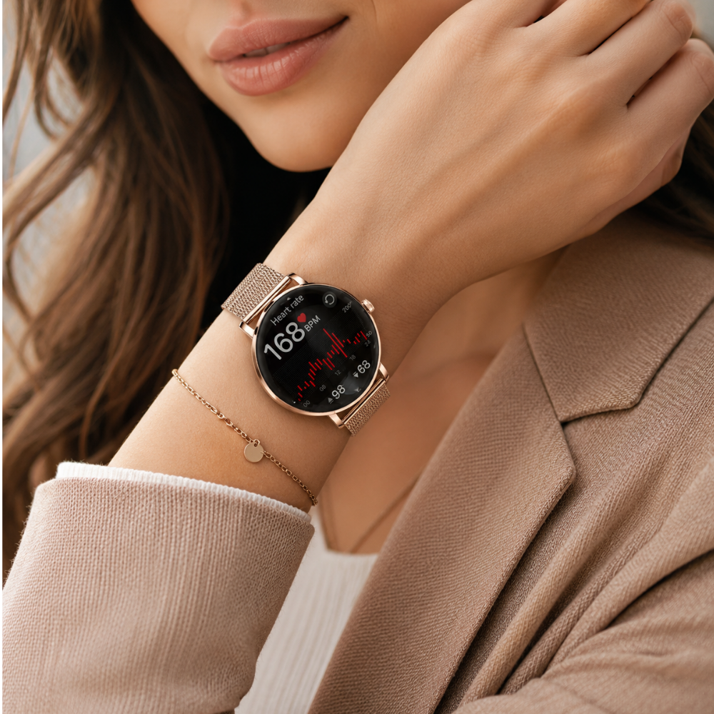 Smartwatch Slayo Grace SM43, sterowanie muzyką i asystent głosowy